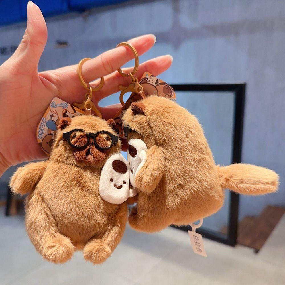Wag Tail Bag Hanging Pendant Stuffed Fluffy Car Key Ring  Schoolbag Decorations