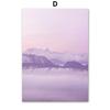 Dandelion Reed Purple Flower Sea Grass Sunset Nordic Poster  Pictures Wall Art Print Canvas Painting Decoration For Living Room