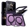 360 Rotating Magnetic Kickstand Skin Feel Case for Samsung Galaxy Z Flip 8 Shockproof for Magsafe Axis Protection Slim fit Cover