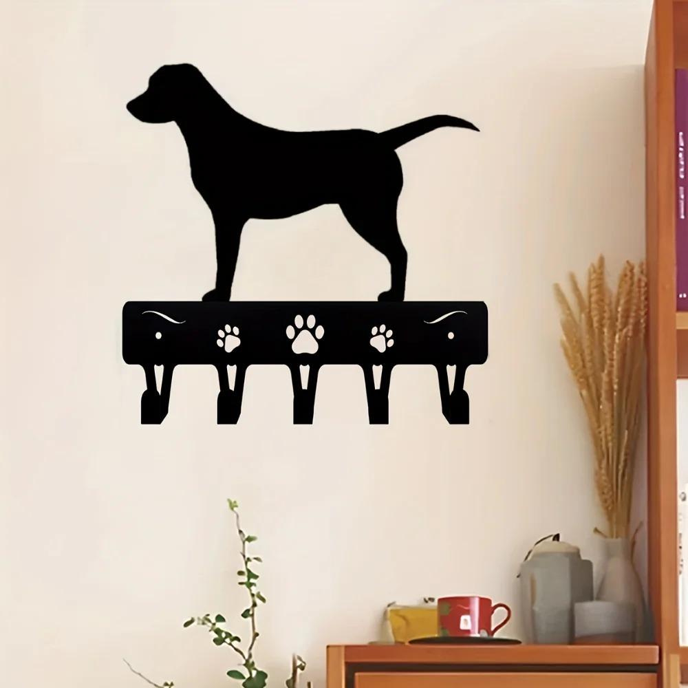 Golden Retriever Dog Key Hooks & Keychain Holder - 9 Inch/6 Inch Metal Wall Art Hook for Home Decor Ideal Gift for Pet Owners