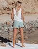 2024 Summer Women Lace Up High Waist Wide Leg Loose Shorts