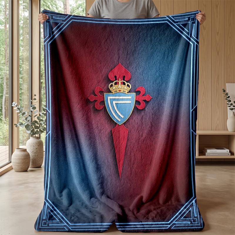 Celta Vigo FC Weiche Flanell-Fleece-Decke Leicht Gemütlich Warm Überwurfdecke Für Sofa Bett Heimdekoration