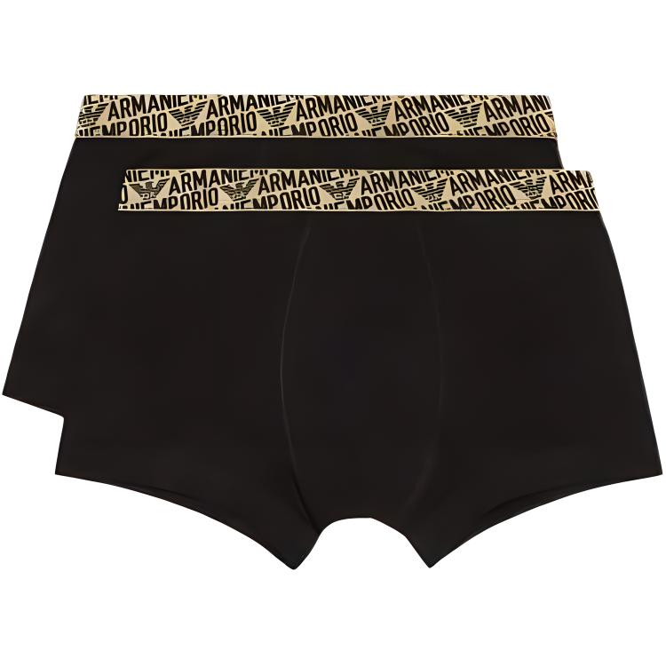 Emporio Armani FW24 Logo Print Cotton Stretch Underwear 2-Pack Men underwear 111210-4F598-17020