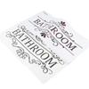 Removable WC Doorway Sign Self-Adhesive Bathroom Wall Sticker Toilet Door Stickers  Bathroom