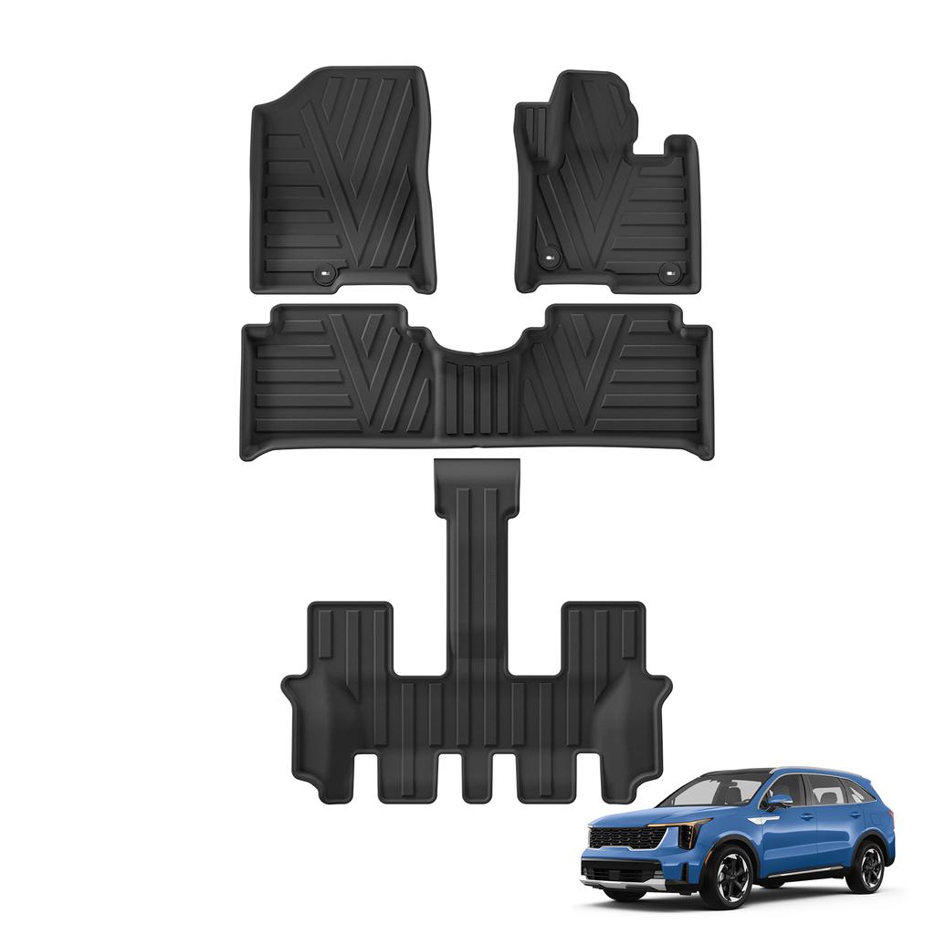 Right Drive for Kia Sorento Fuel 2026-2026 6Seats TPE 3D Floor Mats Trunk Pad Backrest Liner Cargo Car Interior Accessories