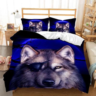 Tier Braun Bettbezug Bettwäsche 3D Druck Bettdeckenbezüge Tiger/Wolf/Igel/Pferd /Eule/Spinne Heimtextilien Bettdeckenbezug Set