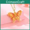 Plated Glamorous Gold Butterfly Jewelry Set With Adjustable Ring And Pendant Dreamy