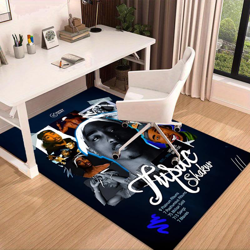 Rap Legend In Blue Carpet, Chair Rug,Rug for Office Bedroom living rooms, Doormat decor Fan Gift Christmas Gift