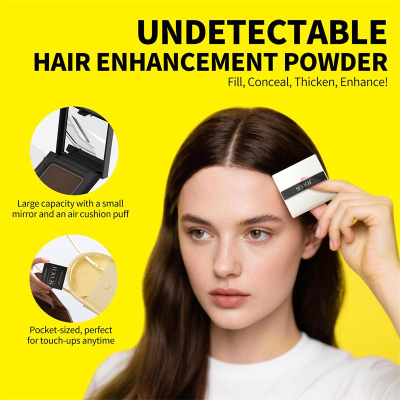 SEVICH 12g Magical Fluffy Hairline Powder Hair Line Shadow Hair Concealer Root Cover Up Gray Coverage Unisex Instantly Black/Dark Brown/Coffee