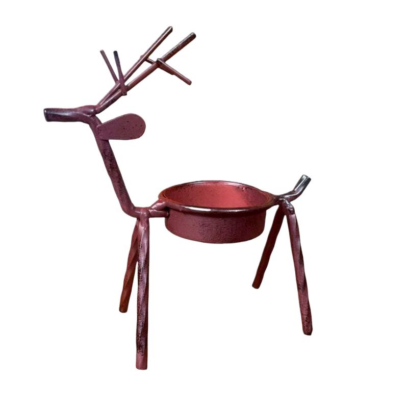 1PC Handicrafts Durable Candle Holders Home Iron Tabletop Sturdy Atmosphere Deer Decoration Ornaments