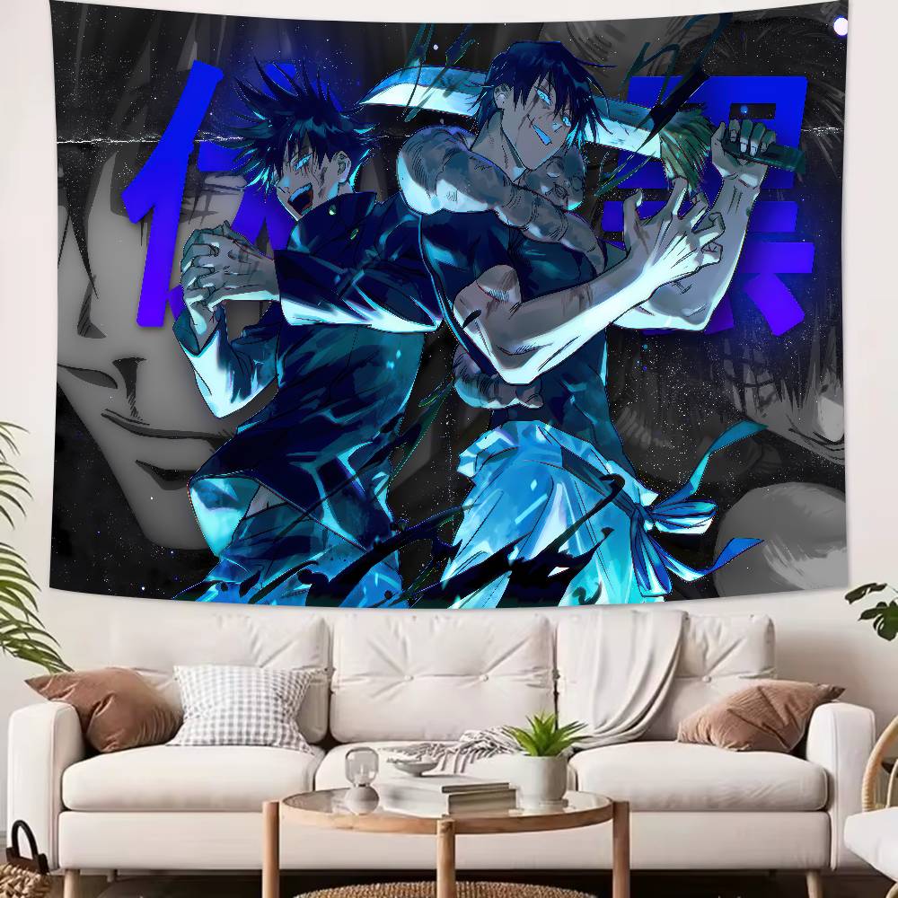 Cool Hot JJujutsuS KKaisen Tapestry Decoration Bedroom Dormitory Background Cloth Holiday Home Party Living Room Club Tapestry