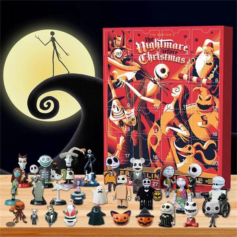 Halloween Advent Calendar 2025, 24 Day Halloween Countdown Calendar, Mini Dolls Collectible Horror Figures Gift for Kids Teen Adults