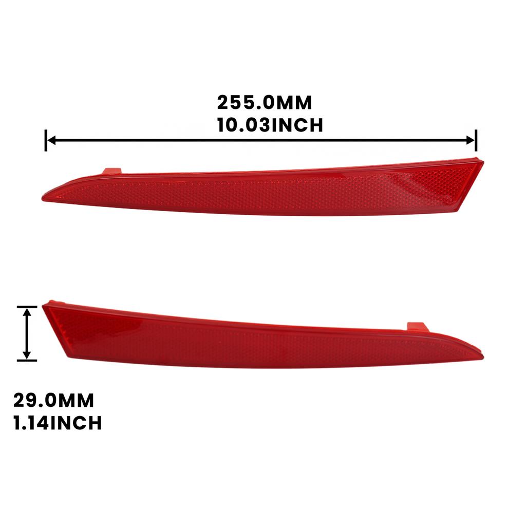 For Seat Ibiza 6J 5-door MK V 2008-2012 Left Side Right Side Rear Bumper Reflector Brake Stop Fog Warning Lamp Red Lens Red L+R