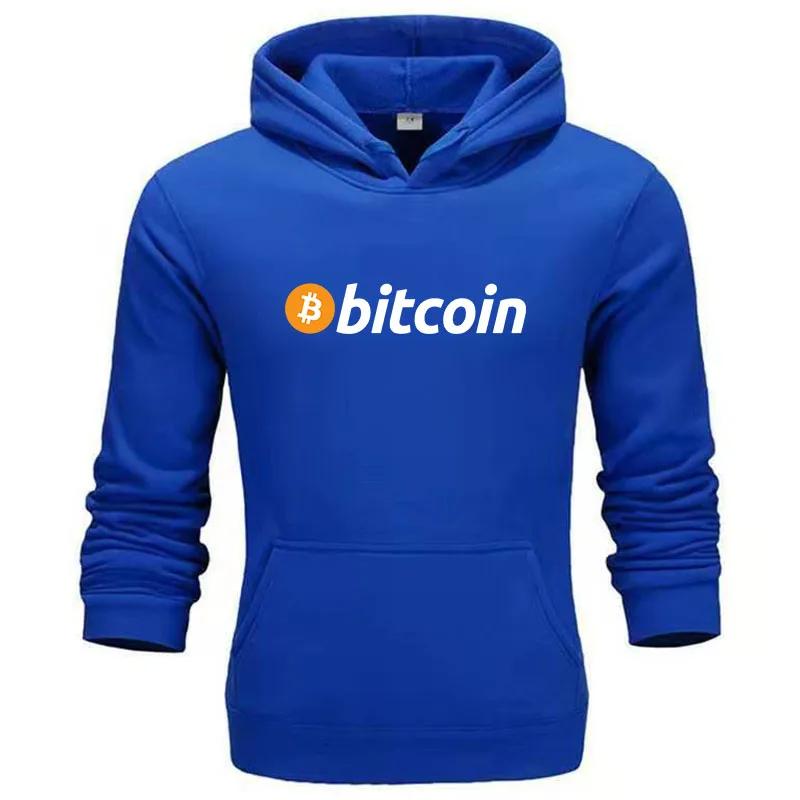 Men's Bitcoin Print Hoodie Hot Selling Casual Fashion Hoodie Unisex Retro Casual Sweatshirt Long Sleeve Pullover