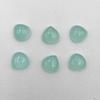 Natural Aqua Chalcedony Heart Cabochon Loose Gemstone Lot 6 Pcs 12 MM 34 CT For Jewelry Making