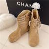 Fashion Women's Short Boots 2025 Autumn New Vintage Suede Casual Ankle Botas Women Solid Tassel Flat Bottom Females Shoes Botas Mujer