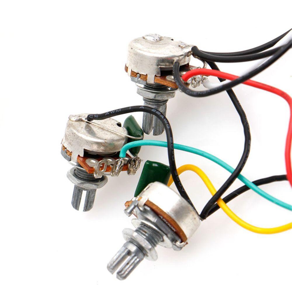 Guitar Parts Durable Wiring Pickup 5-Way Switch Jacks Switches Knobs Strat Stratocaster