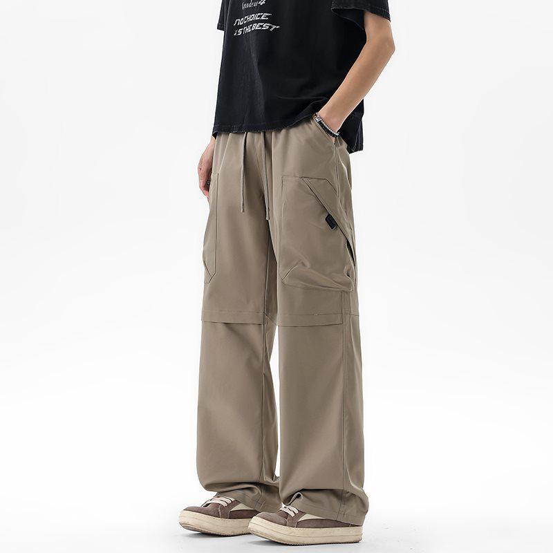

Men s Solid Color Wide Leg Work Pants XL армия зеленый