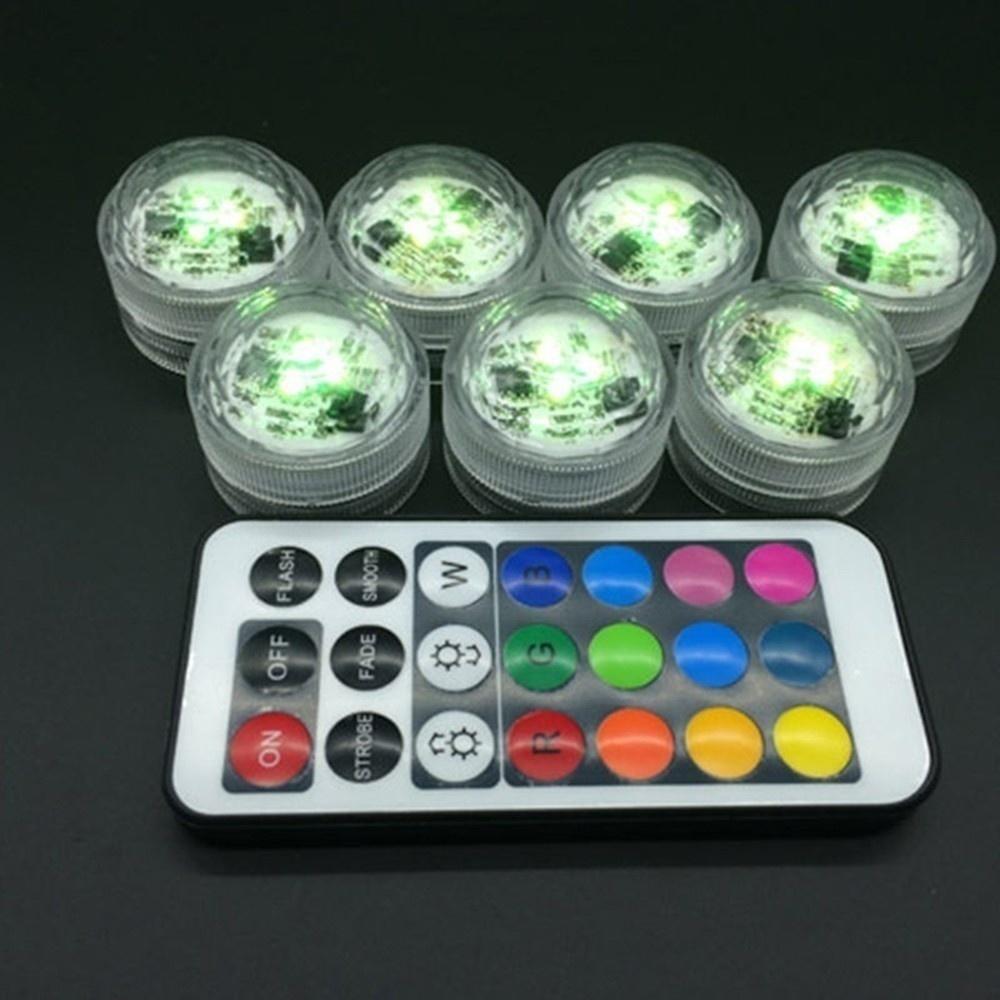 Multi-color Charm Change Color Aquarium Party Decor High Quality For Wedding Diving Round Waterproof LED Candle Light Lamp