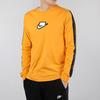 Nike Long-Sleeve Crew Neck Sweatshirt with Logo Print Men Tops Yellow CI6215-886
