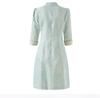 Nanyou Spring New Chinese Style Jacquard Satin Crepe Qipao Dress for Women