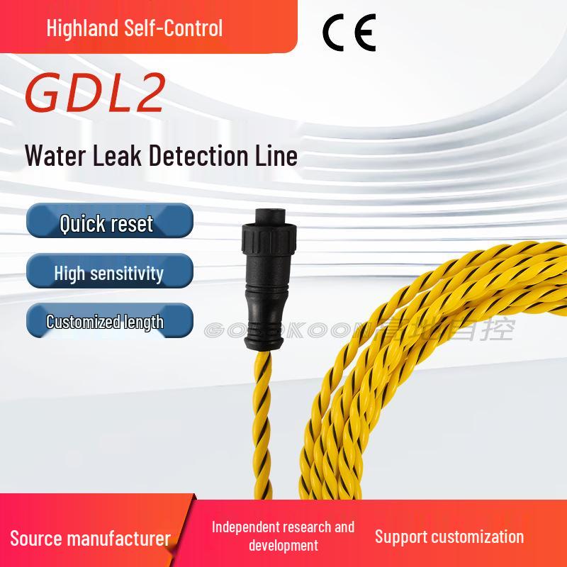 Leak Detection Cable: Water Immersion Sensing Rope for Machine Room Monitoring and Liquid Leak Alarms