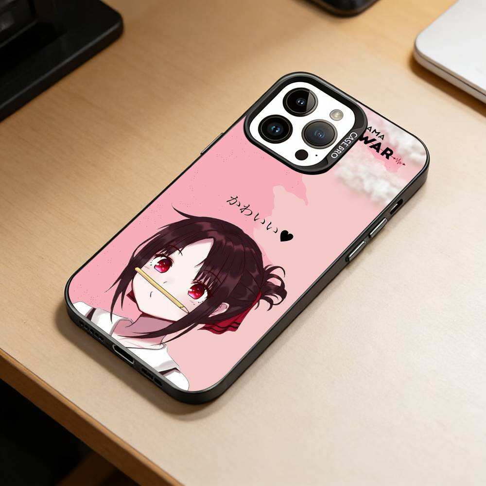 Liebe Kaguya-sama Handyhülle Für iPhone 17,16,15,14,13,12,11 Plus,Pro Max,XS,Bunte Silber Schwarz Hülle