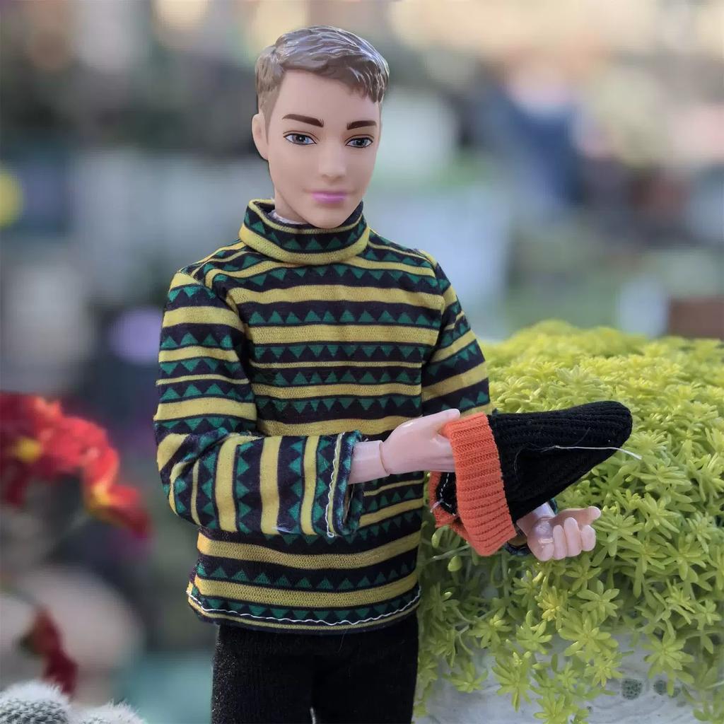 8-Piece Business Men's Suit Casual Snow Clothes 2 Hats 2 Shoes Doll Clothes Accessory Set Fashion DIY Toy for 30cm Male Dolls