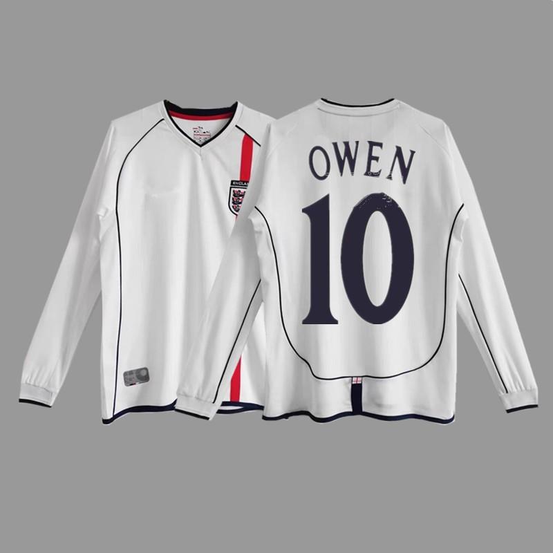 England Retro Football Jersey Gerrard Lampard Campbell Rooney Beckham Soccer Shirt