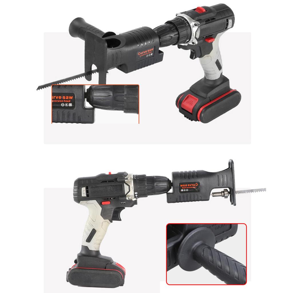 Elektrische Hubsäge Vorsatz-Kits Bohrsägenadapter Elektrischer Bohrer Modifiziertes Sägen für Akkubohrer