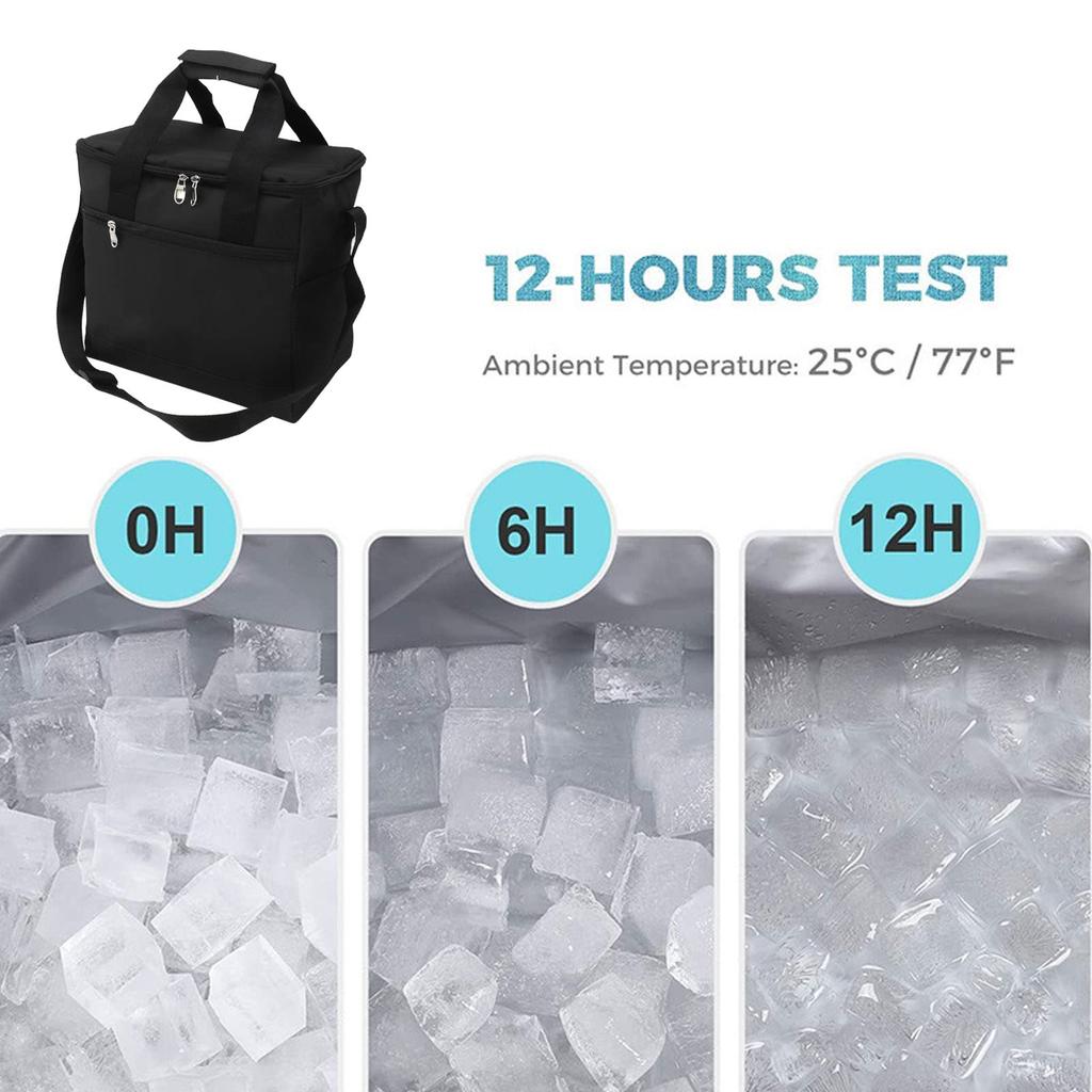 Foldable Cooler 15L Bag, (black)