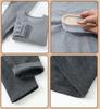 Men's and Women's Fleece-lined Crew Neck Warm Underwear Set: Heat-generating, Cold-proof, Pure Cotton for Autumn.