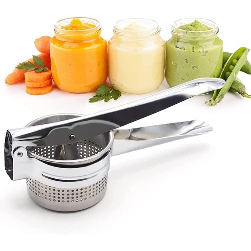 Potato Masher Kitchen Gadget Food Grade Stainless Steel Crusher Fruit and Vegetable Juicer Ergonomic Comfort Handle