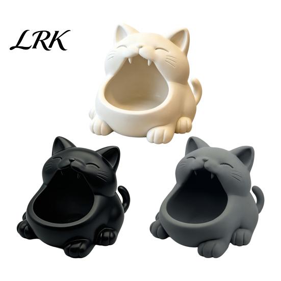 Gift Key Box Storage Box, Big-Mouthed Cat Design Holder, Large Niche Style Container Opening Organizer for Keys Jewelry Small Items Personal Use