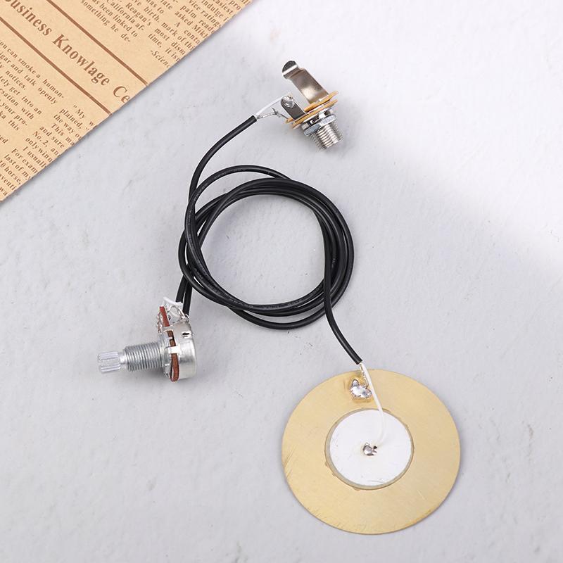Metal Pickup Piezo Contact Microphone Transducer Prewired Amplifier Pickups For Guitar Violin Banjo Replacement Parts