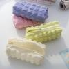 Cream Puff Pen Case Large Capacity Soft Solid Color Stationery Bag Pencil Case Fashionable and Simple Zipper Storage Clutch Bag