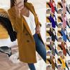 Warm Women Winter Plush Trench Coat Ladies Jacket Overcoat Outwear Casual