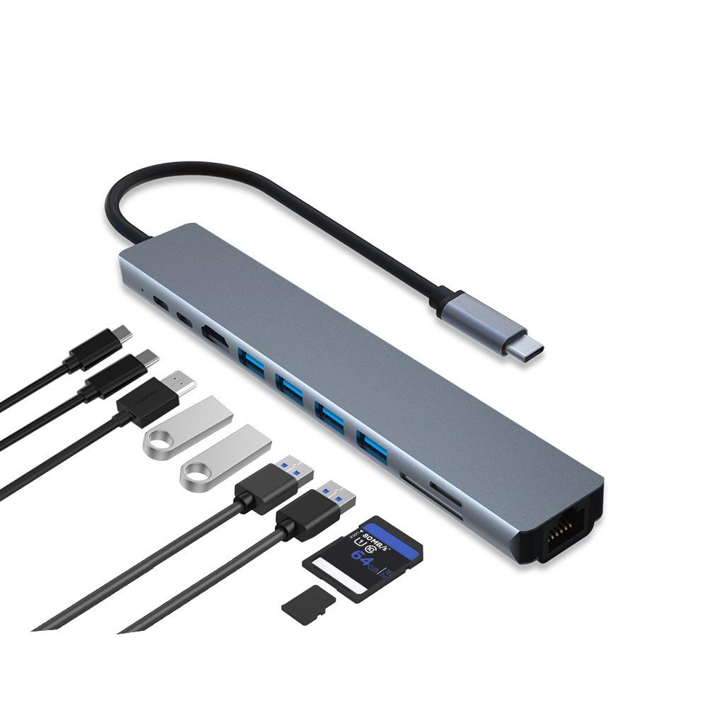 10 In 1 USB C Hub Type C To HDMI Adapter with PD Charging USB 3 0 Ports for Laptop MacBook Pro Air