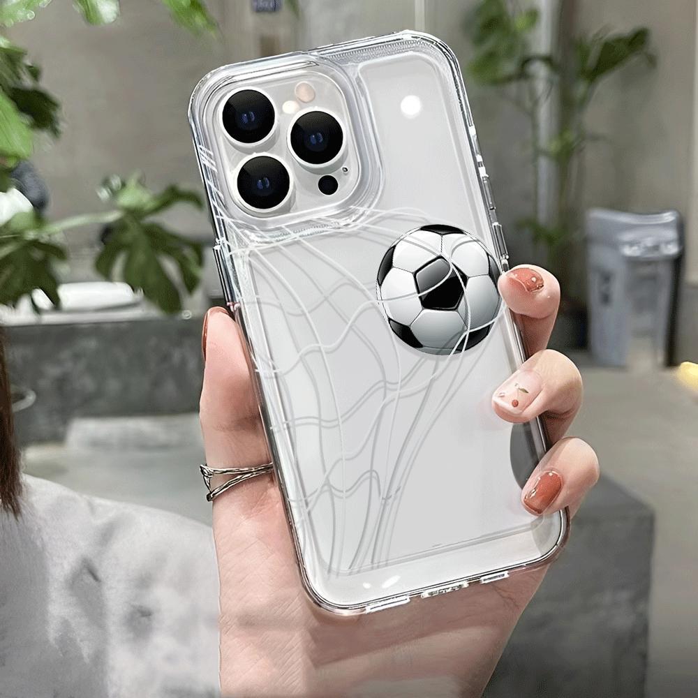 The Ball Went Into the Net Phone Case iPhone 15 Pro Max 11 12 13 16 14 Plus 7 8 XS Silicone Shockproof Case Lens Protector Shell