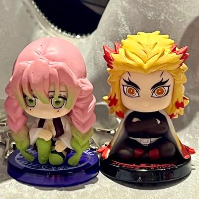 Demon Slayer Anime Figure Toy - Kimetsu No Yaiba Q Version - Sitting Tanjiro Nidouzi Inosuke Zenizu PVD Figurine Model Doll Gift