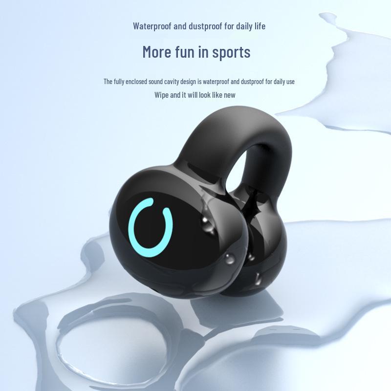 New Berlin Sound Ear Clip Wireless Bluetooth Open-Ear Bone Conduction Sports Headphones with Noise Cancelling and Extended Battery Life