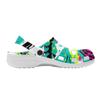 Printed EVA Clogs Women Men Lightweight Breathable Casual Slip On Garden Shoes for Beach Pool Bathroom Home Summer Daily Wear