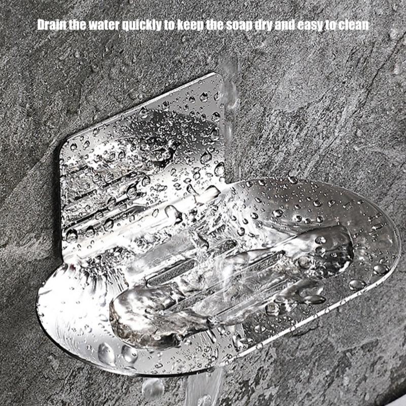 Rusts Proof Stainless Steel Soap Dish Bathroom Organizers Wall Mounted Soap Tray For Shower Countertop Kitchen Storage