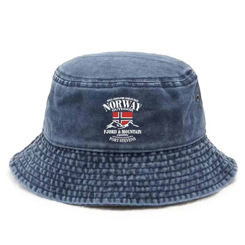 No Way Unisex Retro Bucket Hat Adjustable Buckle Design Dark Color Version Outdoor Travel Hat Suitable for Hiking Beach An