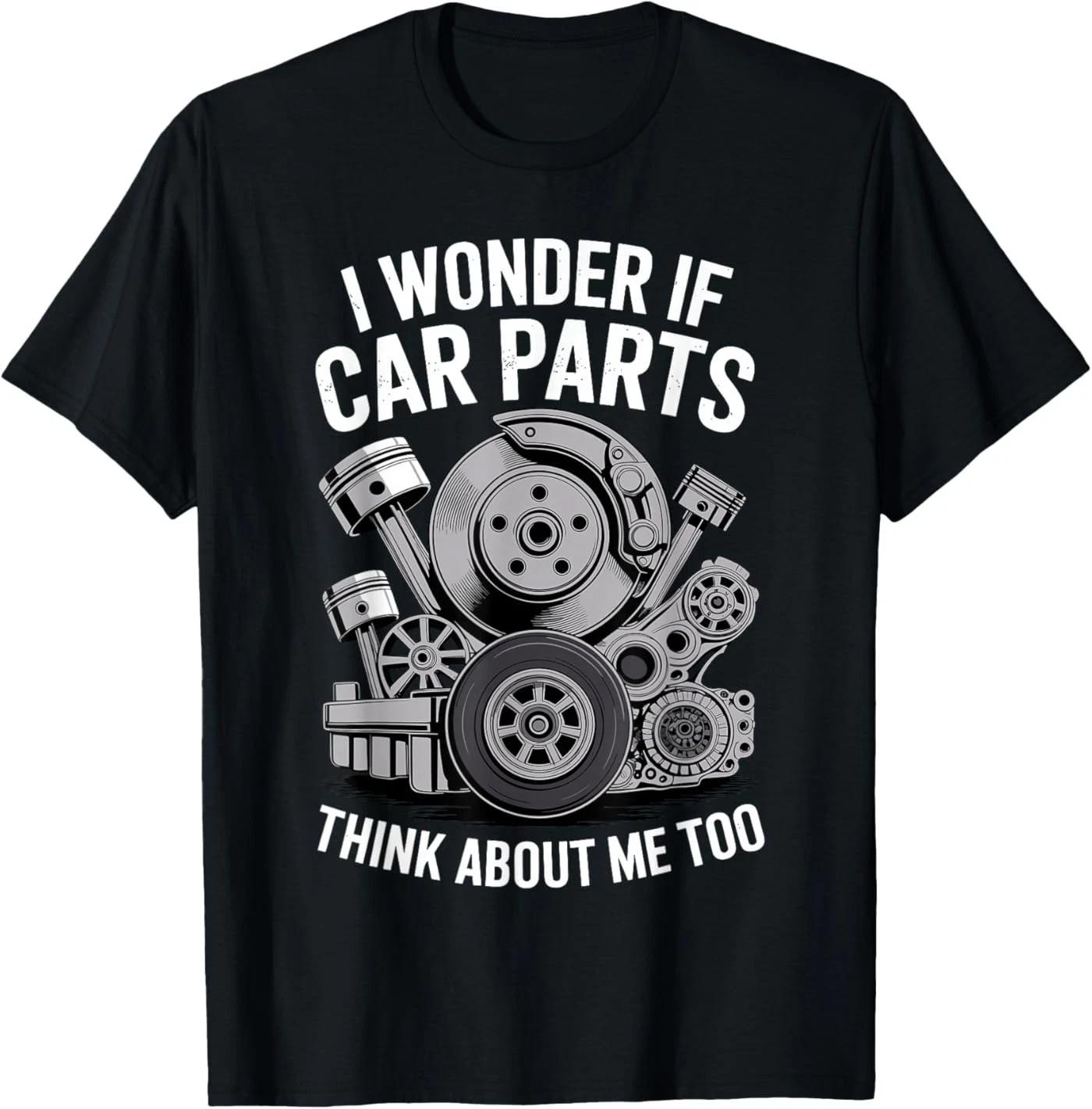 Funny Car Parts Art for Men Women Auto Mechanic Car Parts T-Shirt XL
