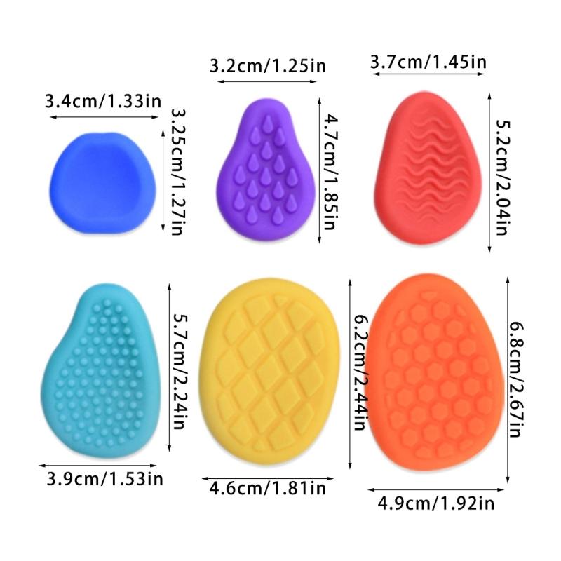 Sensory Stone Set Of 6 Textured Stone Toy For Children Stress Relief And Calming Tool For Home and School Training Use