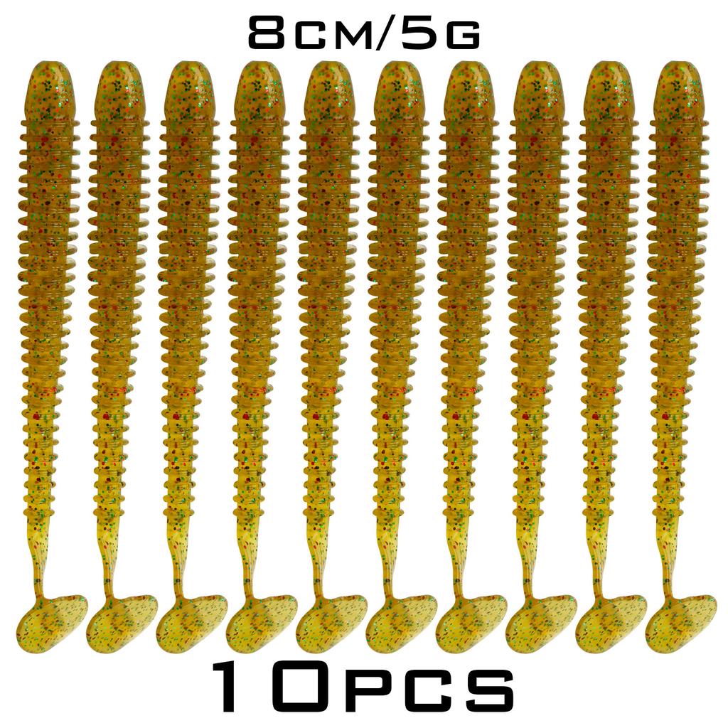 Naluci de pescuit Momeli moi artificiale Viermi de pescuit Bas Pastrav Walleye Apa dulce Crap Accesorii de pescuit