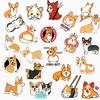 50 Cute Pet Corgi Stickers Suitcase Motorcycle Trolley Case Notebook Waterproof Stickers