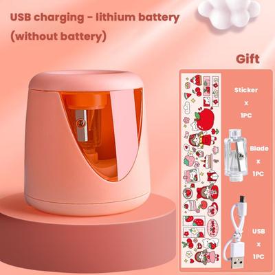 Office School Supplies Cartoon Switch Automatic Electric Pencil Sharpener Mechanical Tool Creative Stationery
