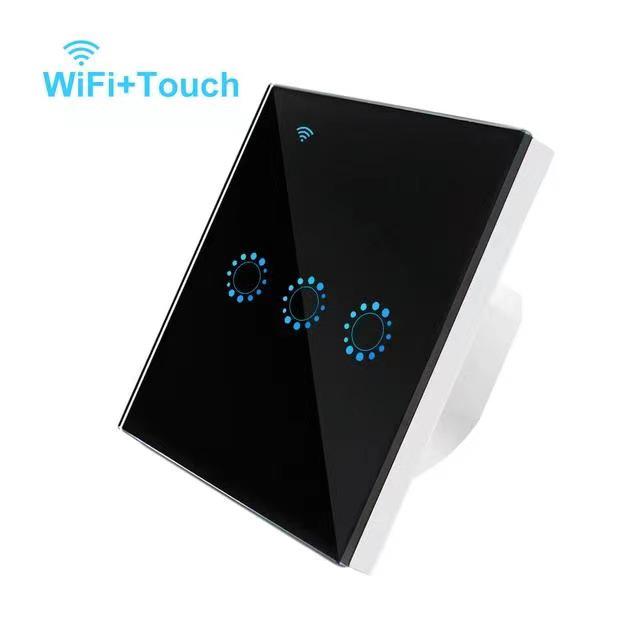 Micro-Link Smart WiFi Touch Switch with Voice Control for Timer Functions, Compatible with Google Assistant and Alexa